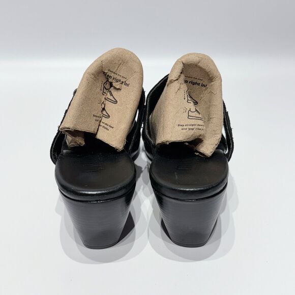 MUNRO AMERICAN Black Snakeskin Style Leather Heeled Slide Sandals Women Size 8N - Picture 5 of 14